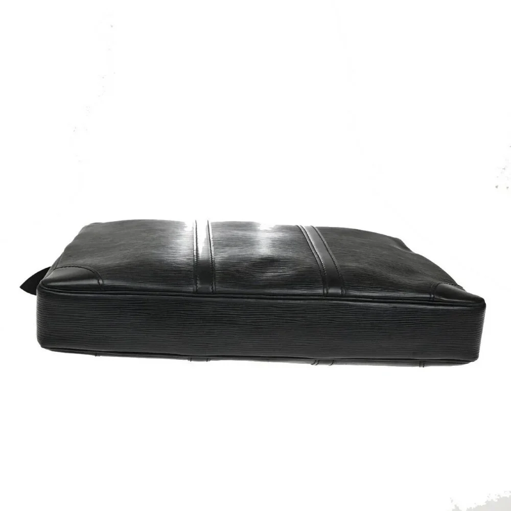 LOUIS VUITTON Porte Documents Voyage Briefcase Hand Bag Epi Black M54472 67EE792